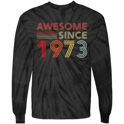 50 Birthday Decorations M.e.n.s WoM.e.n.s 1973 BDay 50th Birthday Tie-Dye Long Sleeve Shirt