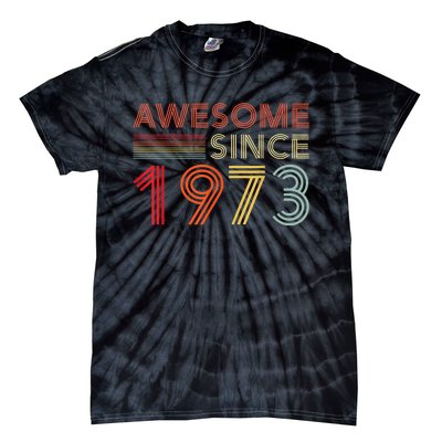 50 Birthday Decorations M.e.n.s WoM.e.n.s 1973 BDay 50th Birthday Tie-Dye T-Shirt