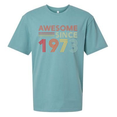 50 Birthday Decorations M.e.n.s WoM.e.n.s 1973 BDay 50th Birthday Sueded Cloud Jersey T-Shirt