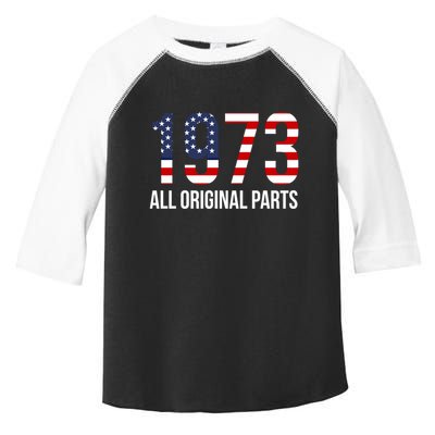 50th Birthday Design – 1973 Us America Flag Gift Toddler Fine Jersey T-Shirt