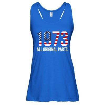 50th Birthday Design – 1973 Us America Flag Gift Ladies Essential Flowy Tank