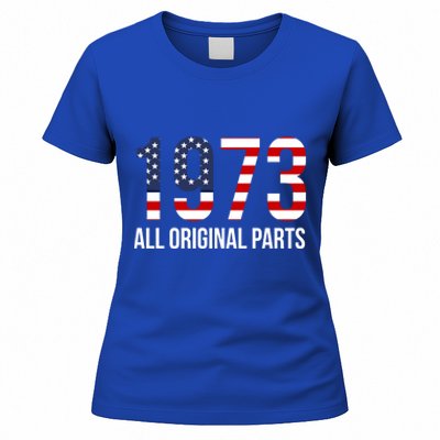 50th Birthday Design – 1973 Us America Flag Gift Women's T-Shirt