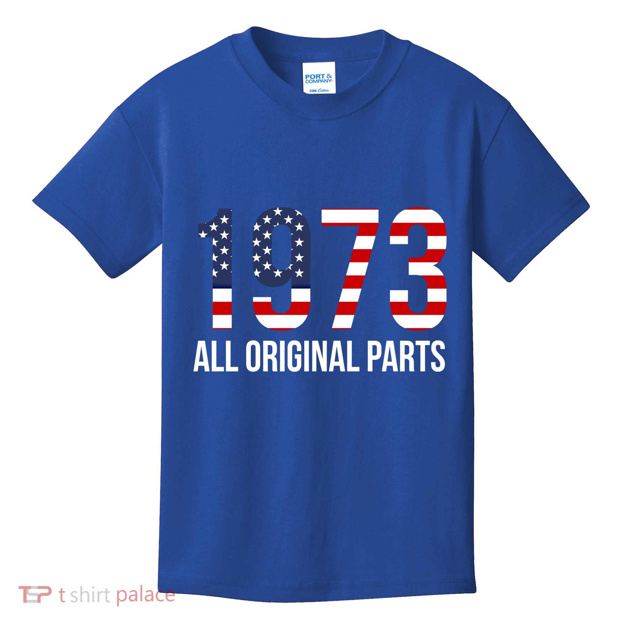 50th Birthday Design – 1973 Us America Flag Gift Kids T-Shirt