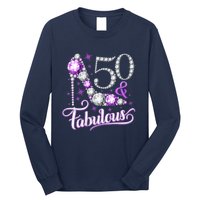 50th Birthday Design. 50 & Fabulous W.O.M.E.N Ladies Long Sleeve Shirt