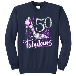 50th Birthday Design. 50 & Fabulous W.O.M.E.N Ladies Sweatshirt