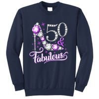 50th Birthday Design. 50 & Fabulous W.O.M.E.N Ladies Sweatshirt