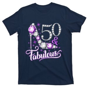 50th Birthday Design. 50 & Fabulous W.O.M.E.N Ladies T-Shirt