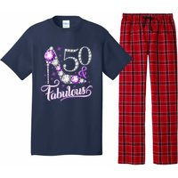 50th Birthday Design. 50 & Fabulous W.O.M.E.N Ladies Pajama Set