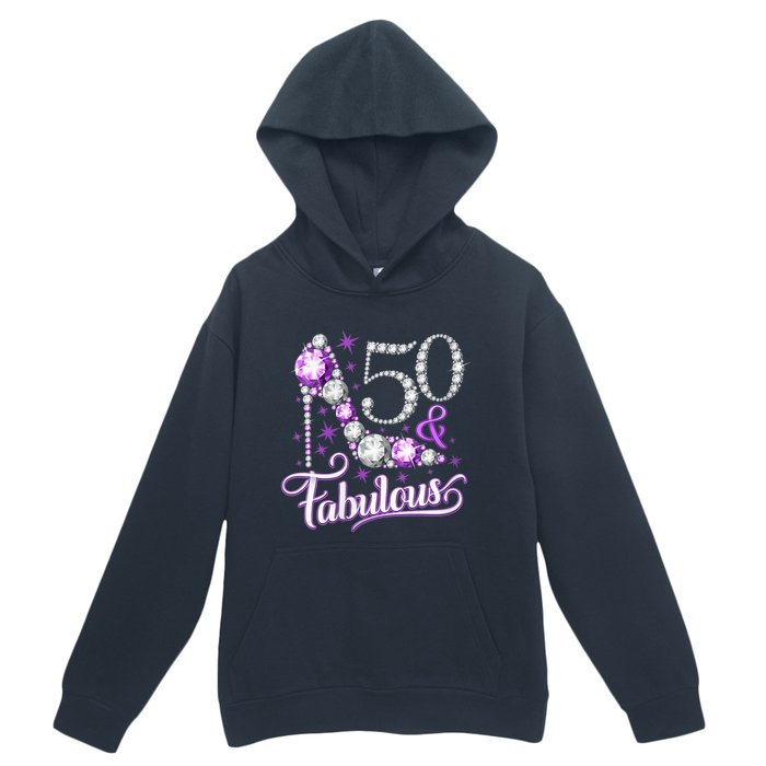 50th Birthday Design. 50 & Fabulous W.O.M.E.N Ladies Urban Pullover Hoodie