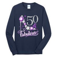 50th Birthday Design. 50 & Fabulous W.O.M.E.N Ladies Tall Long Sleeve T-Shirt