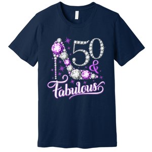 50th Birthday Design. 50 & Fabulous W.O.M.E.N Ladies Premium T-Shirt