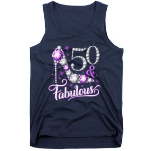 50th Birthday Design. 50 & Fabulous W.O.M.E.N Ladies Tank Top