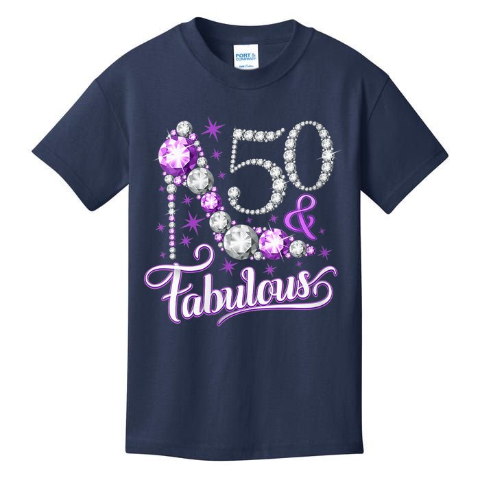 50th Birthday Design. 50 & Fabulous W.O.M.E.N Ladies Kids T-Shirt