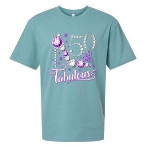 50th Birthday Design. 50 & Fabulous W.O.M.E.N Ladies Sueded Cloud Jersey T-Shirt