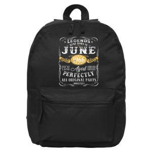 57th Birthday Decoration Legends Were Born In June 1966 16 in Basic Backpack