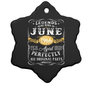 57th Birthday Decoration Legends Were Born In June 1966 Ceramic Star Ornament