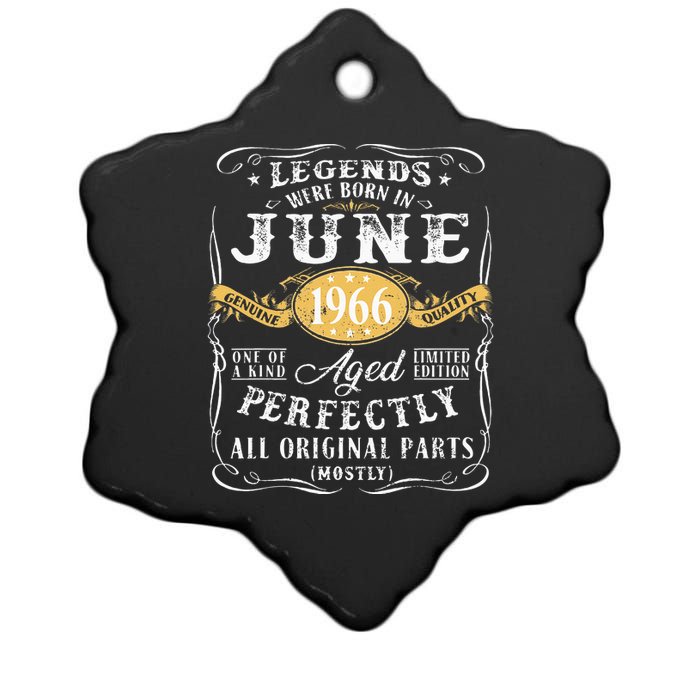 57th Birthday Decoration Legends Were Born In June 1966 Ceramic Star Ornament