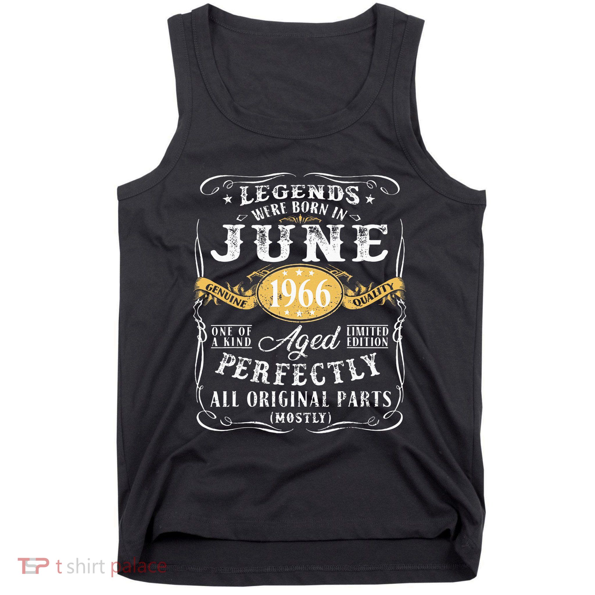 57th Birthday Decoration Legends Were Born In June 1966 Tank Top