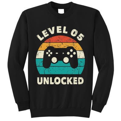 5th Birthday Decoration Gift Level 5 Unlocked Video Gamer Sweatshirt