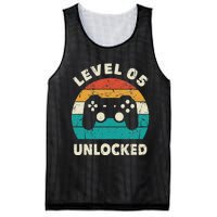 5th Birthday Decoration Gift Level 5 Unlocked Video Gamer Mesh Reversible Basketball Jersey Tank