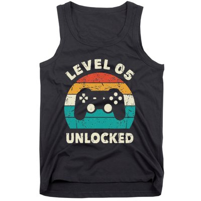 5th Birthday Decoration Gift Level 5 Unlocked Video Gamer Tank Top