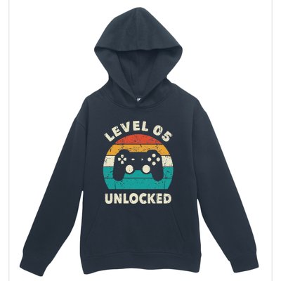 5th Birthday Decoration Gift Level 5 Unlocked Video Gamer Urban Pullover Hoodie