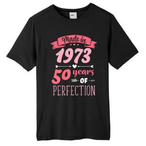 50 Birthday Decorations Women Female 50th BDay 1973 Birthday Tall Fusion ChromaSoft Performance T-Shirt