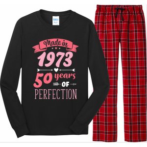 50 Birthday Decorations Women Female 50th BDay 1973 Birthday Long Sleeve Pajama Set