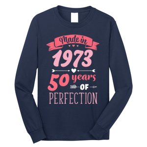 50 Birthday Decorations Women Female 50th BDay 1973 Birthday Long Sleeve Shirt