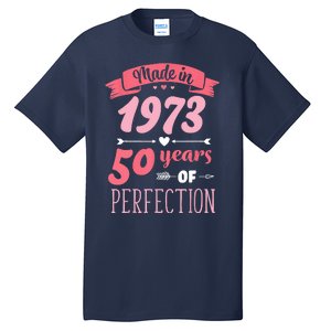 50 Birthday Decorations Women Female 50th BDay 1973 Birthday Tall T-Shirt