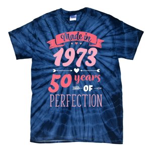 50 Birthday Decorations Women Female 50th BDay 1973 Birthday Tie-Dye T-Shirt