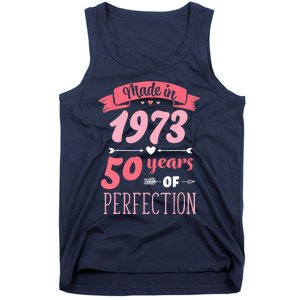 50 Birthday Decorations Women Female 50th BDay 1973 Birthday Tank Top