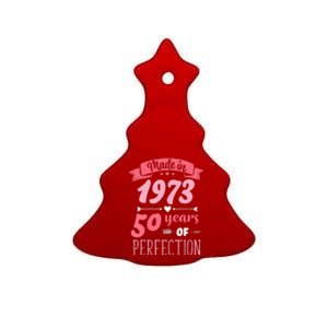 50 Birthday Decorations Women Female 50th BDay 1973 Birthday Ceramic Tree Ornament