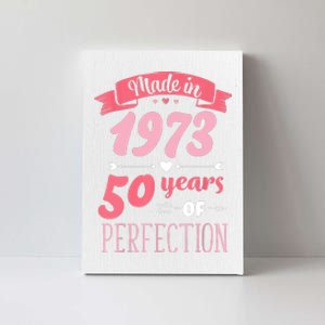 50 Birthday Decorations Women Female 50th BDay 1973 Birthday Canvas