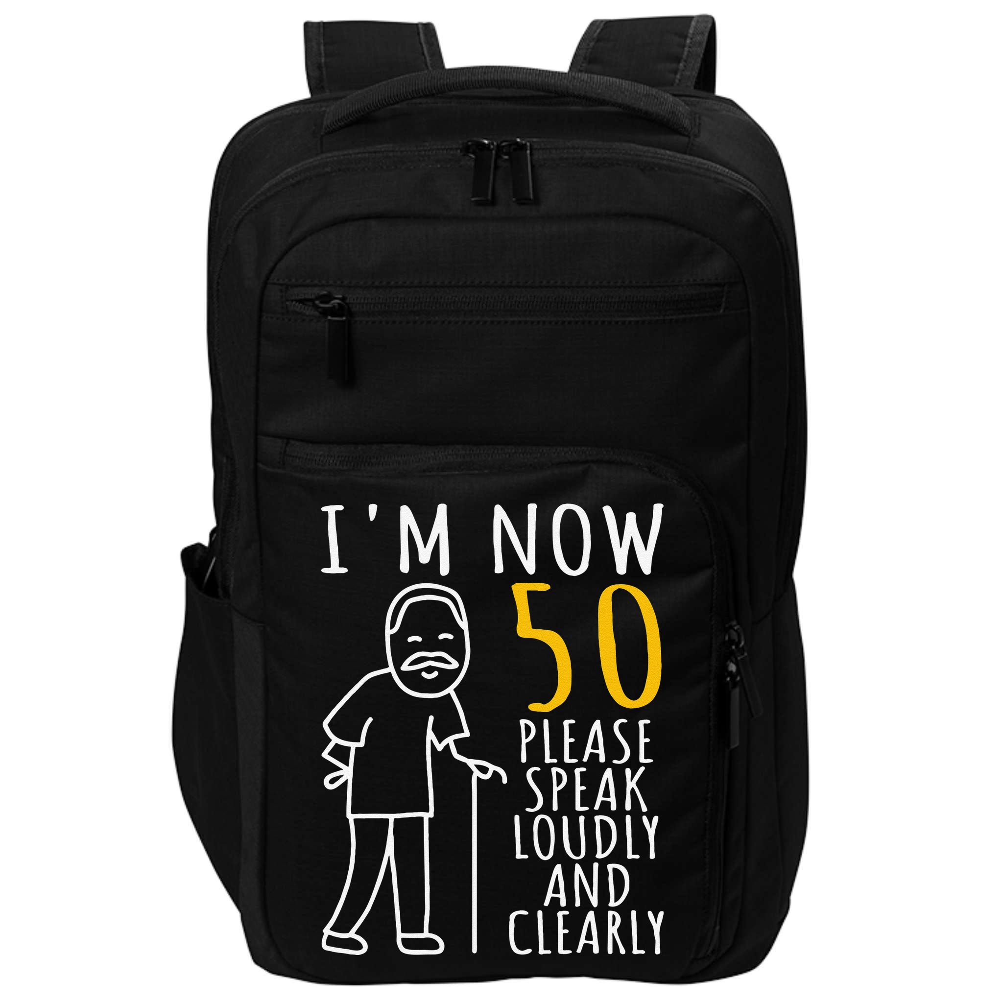 50th Birthday For Him I'm Now 50 Years Old Cool BDay Impact Tech Backpack