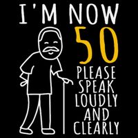 50th Birthday For Him I'm Now 50 Years Old Cool BDay Drawstring Bag