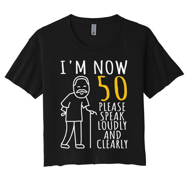 50th Birthday For Him I'm Now 50 Years Old Cool BDay Crop Top