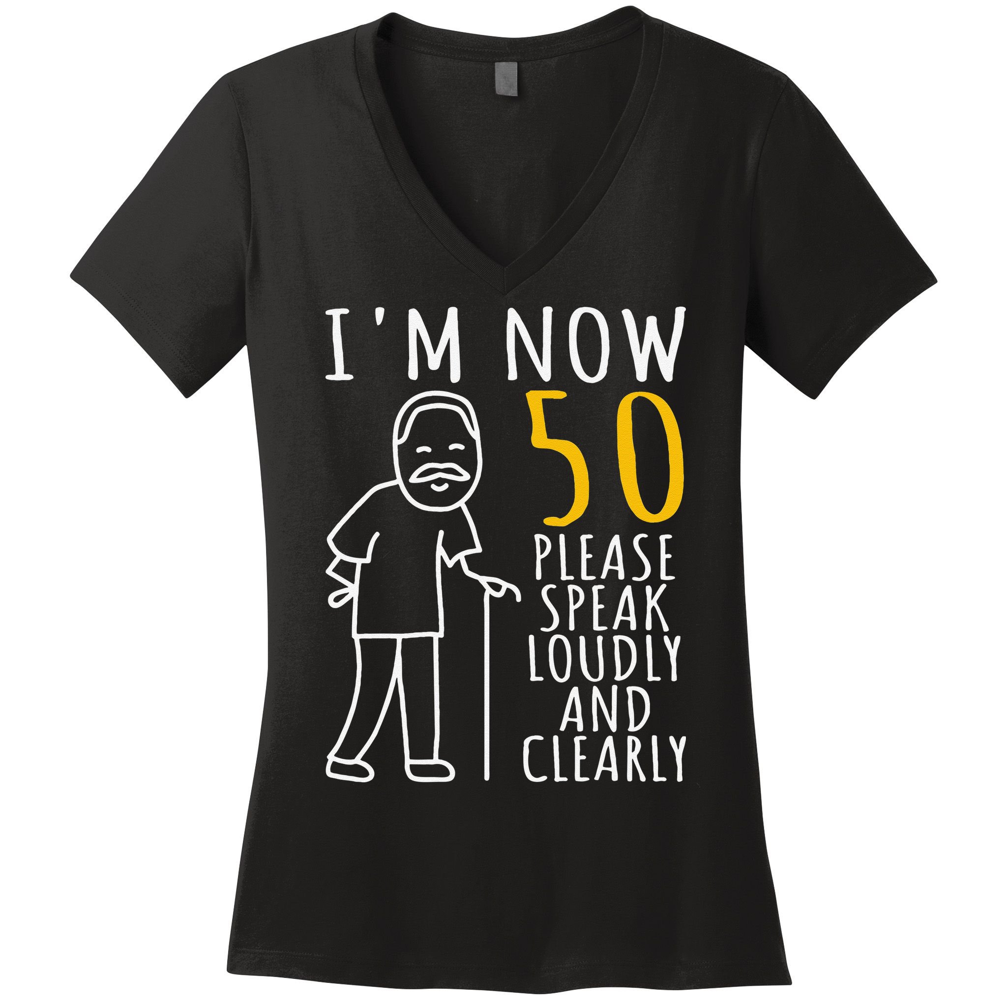50th Birthday For Him I'm Now 50 Years Old Cool BDay Women's V-Neck T-Shirt