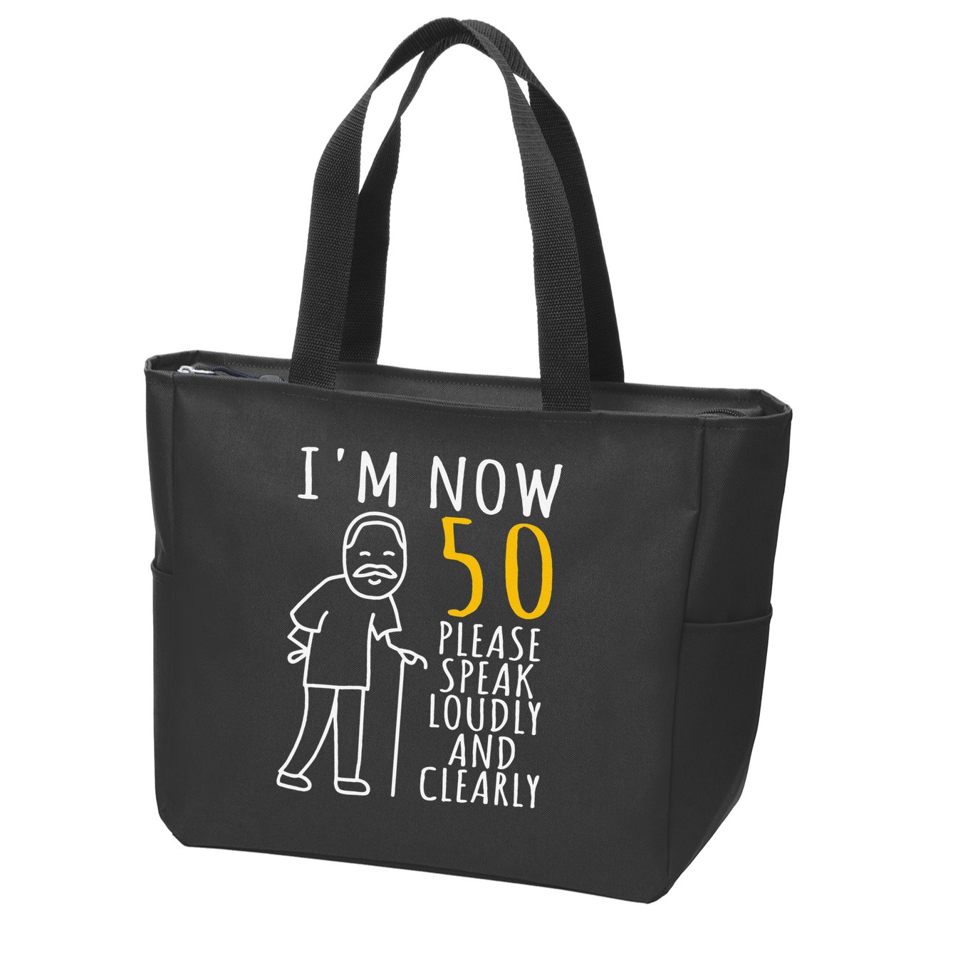 50th Birthday For Him I'm Now 50 Years Old Cool BDay Zip Tote Bag