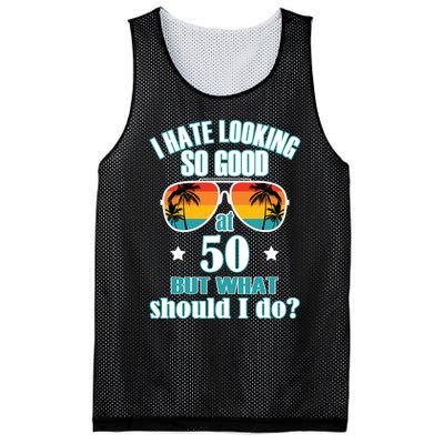 50 Birthday For Men Women 50th Anniversary For Him Her Mesh Reversible Basketball Jersey Tank