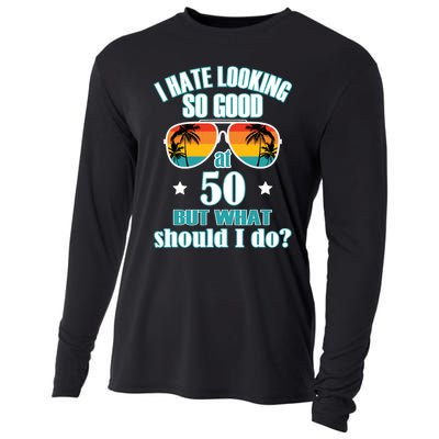 50 Birthday For Men Women 50th Anniversary For Him Her Cooling Performance Long Sleeve Crew