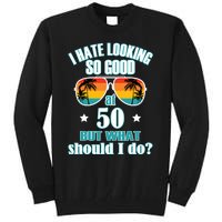 50 Birthday For Men Women 50th Anniversary For Him Her Tall Sweatshirt