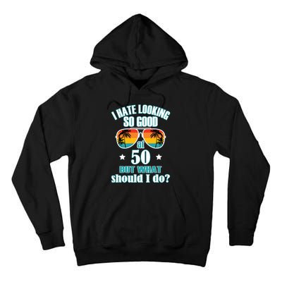 50 Birthday For Men Women 50th Anniversary For Him Her Tall Hoodie