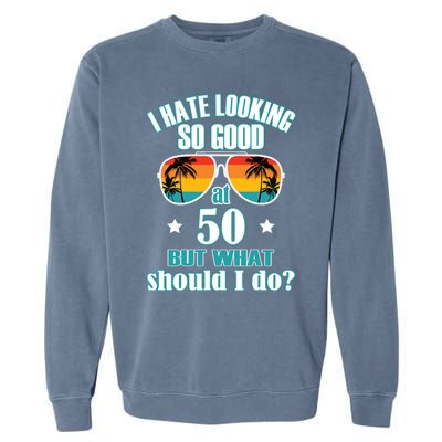 50 Birthday For Men Women 50th Anniversary For Him Her Garment-Dyed Sweatshirt