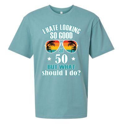 50 Birthday For Men Women 50th Anniversary For Him Her Sueded Cloud Jersey T-Shirt