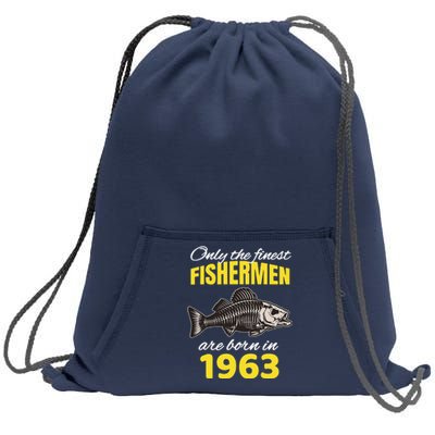 59th Birthday Fishermen Are Born In 1963 Funny Fishing Sweatshirt Cinch Pack Bag