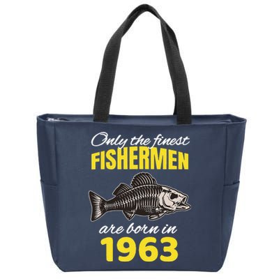 59th Birthday Fishermen Are Born In 1963 Funny Fishing Zip Tote Bag