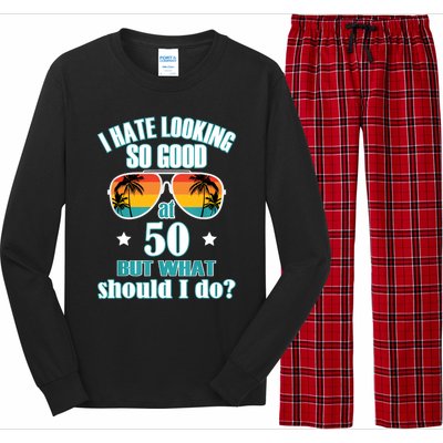 50 Birthday For Men Women 50th Anniversary Long Sleeve Pajama Set