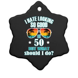 50 Birthday For Men Women 50th Anniversary Ceramic Star Ornament