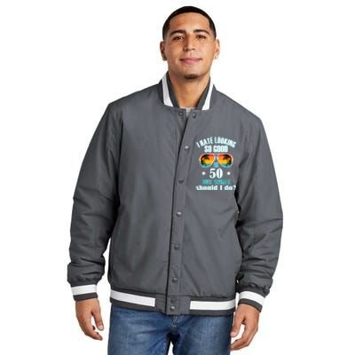 50 Birthday For Men Women 50th Anniversary Insulated Varsity Jacket